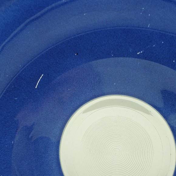 Pyrex Dark Blue 325 Clear Glass Bottom Mixing Nesting Serving 2.5 Quart Bowl - Picture 6 of 10